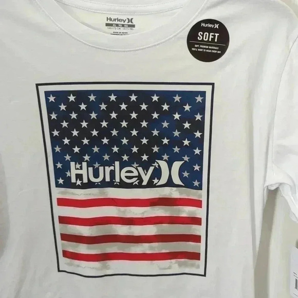 Hurley Tie Dye American Flag Graphic Shirt - Picture 3 of 5